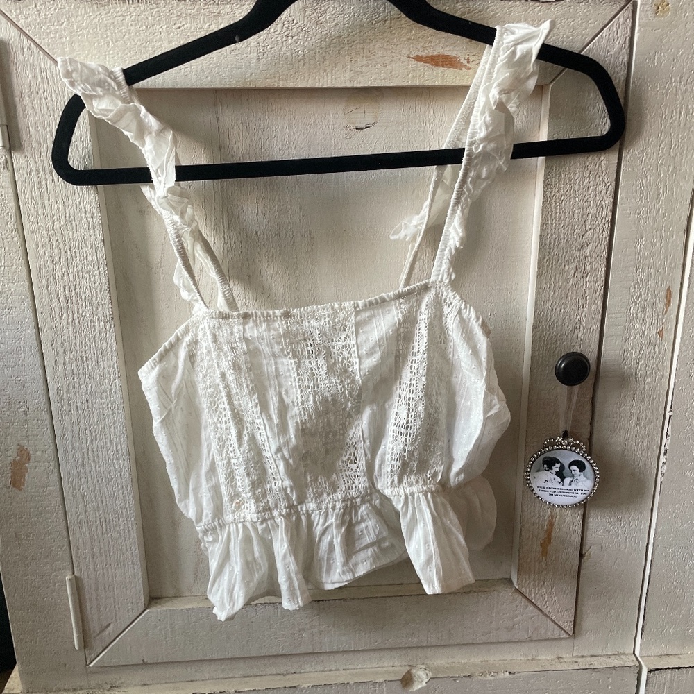 White crop top